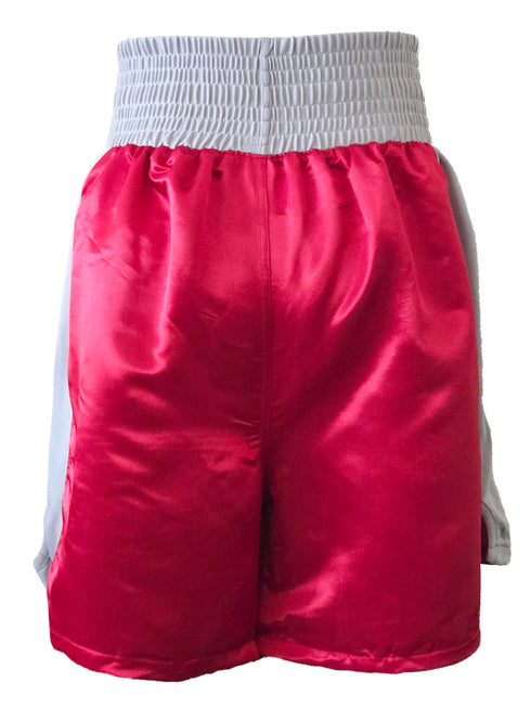 Title Boxing Trunks: - Satin-Red